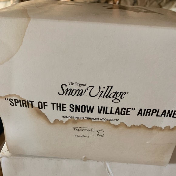 Snow Village - Spirit of Snow Village Airplane (In original box) - Picture 4 of 4